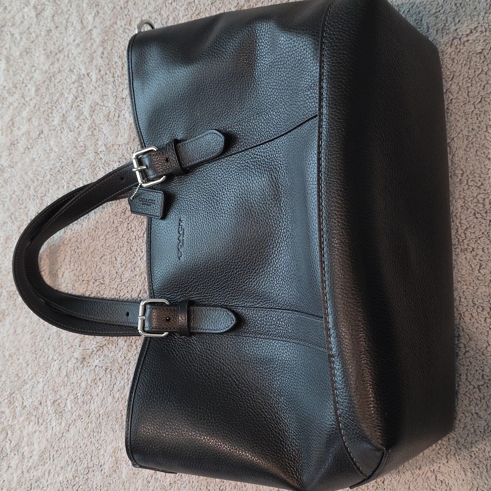 Coach Black Leather Satchel